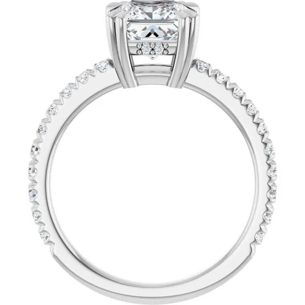 Double Claw-Prong Accented Engagement Ring Image 2 J. Thomas Jewelers Rochester Hills, MI