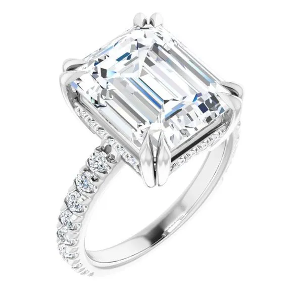 Double Claw-Prong Accented Engagement Ring J. Thomas Jewelers Rochester Hills, MI