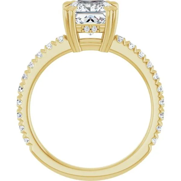 Double Claw-Prong Accented Engagement Ring Image 2 Clater Jewelers Louisville, KY