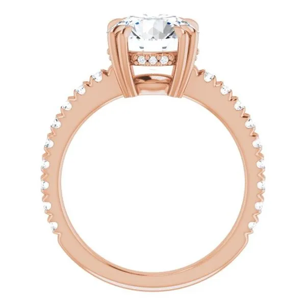 Double Claw-Prong Accented Engagement Ring Image 2 Clater Jewelers Louisville, KY