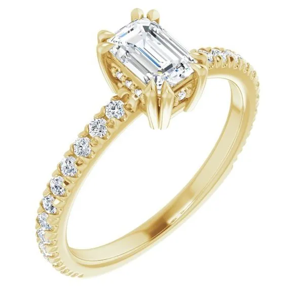 Double Claw-Prong Accented Engagement Ring Vulcan's Forge LLC KANSAS CITY, MO