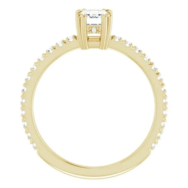 Double Claw-Prong Accented Engagement Ring Image 2 Mark Jewellers La Crosse, WI