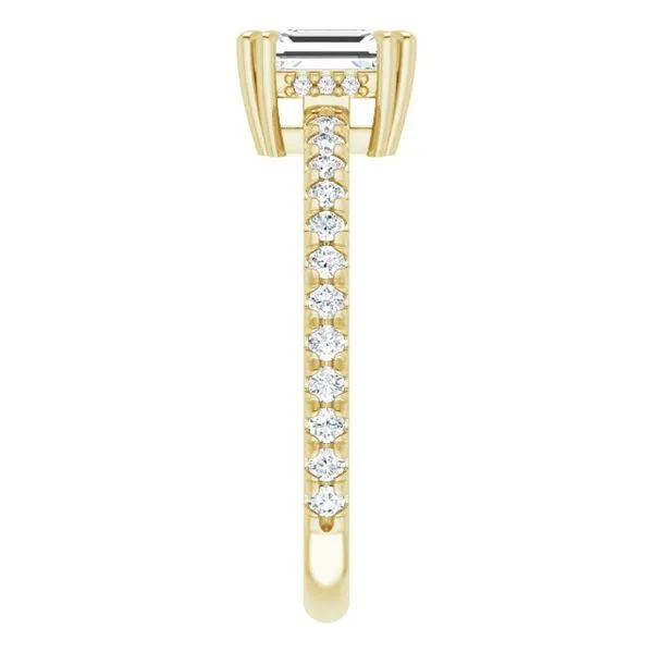 Double Claw-Prong Accented Engagement Ring Image 4 Stuart Benjamin & Co. Jewelry Designs San Diego, CA