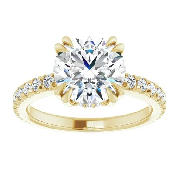 Double Claw-Prong Accented Engagement Ring Image 3 Mark Jewellers La Crosse, WI
