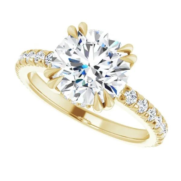 Double Claw-Prong Accented Engagement Ring Image 5 Mark Jewellers La Crosse, WI