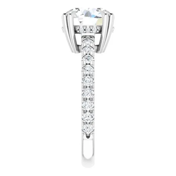 Double Claw-Prong Accented Engagement Ring Image 4 Clater Jewelers Louisville, KY