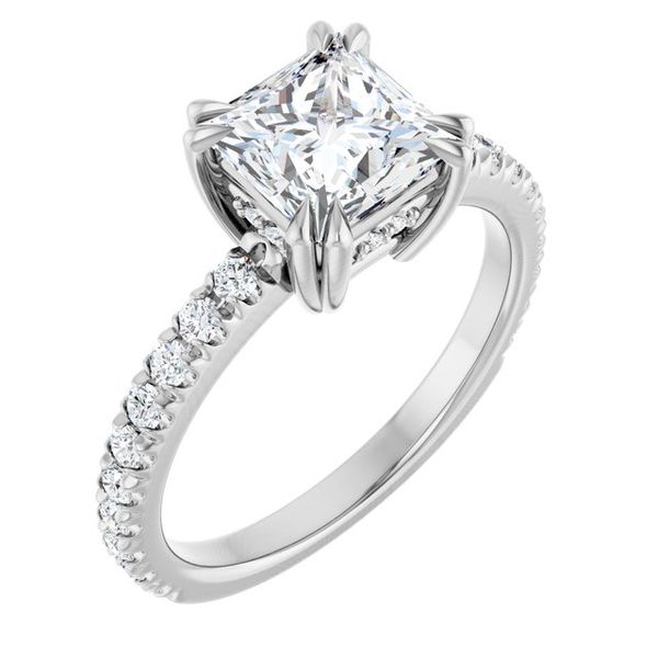 Double Claw-Prong Engagement Ring