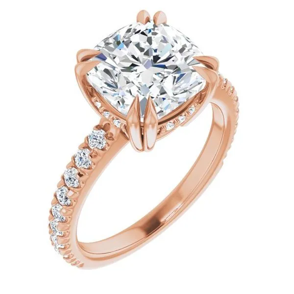 Double Claw-Prong Accented Engagement Ring The Jewelry Source El Segundo, CA