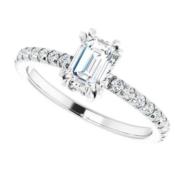 Double Claw-Prong Accented Engagement Ring Image 5 Paul James Jewelers Angels Camp, CA