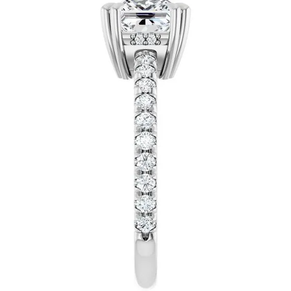 Double Claw-Prong Accented Engagement Ring Image 4 Vulcan's Forge LLC KANSAS CITY, MO