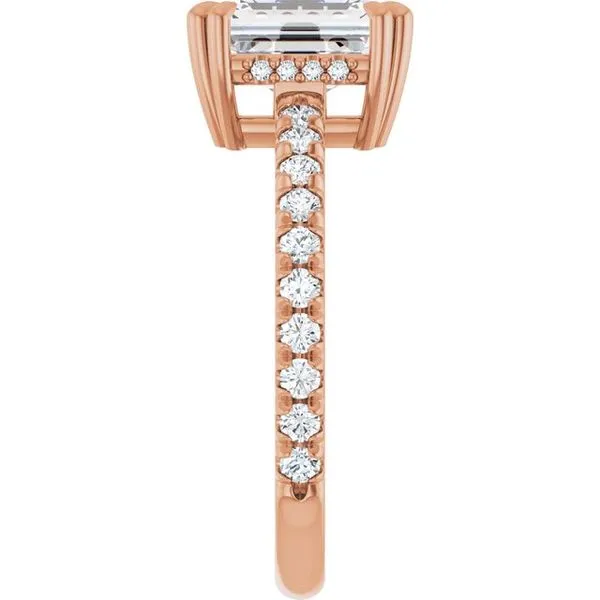 Double Claw-Prong Accented Engagement Ring Image 4 Don's Jewelry & Design Washington, IA