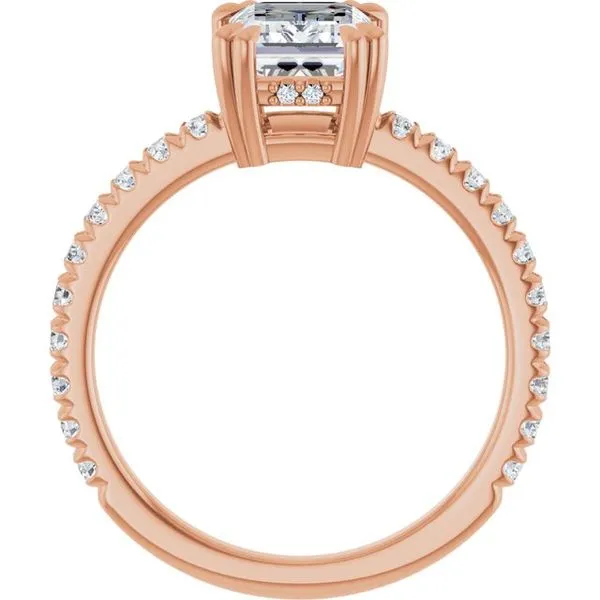 Double Claw-Prong Accented Engagement Ring Image 2 Natale Jewelers Sewell, NJ