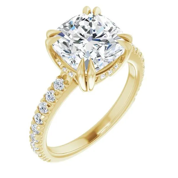 Double Claw-Prong Accented Engagement Ring Clater Jewelers Louisville, KY