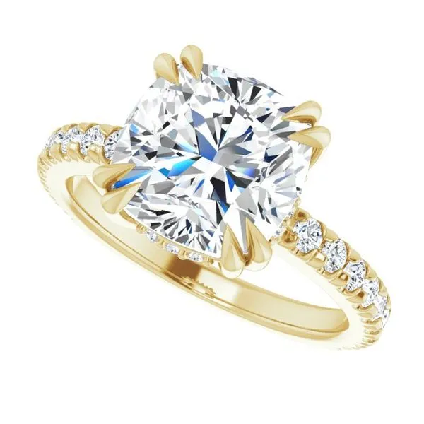 Double Claw-Prong Accented Engagement Ring Image 5 Mark Jewellers La Crosse, WI