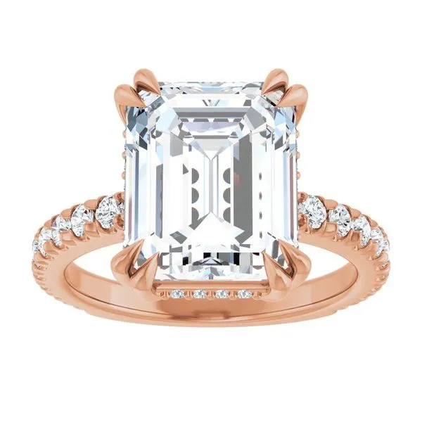 Double Claw-Prong Accented Engagement Ring Image 3 Clater Jewelers Louisville, KY