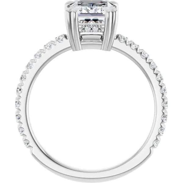 Double Claw-Prong Accented Engagement Ring Image 2 Clater Jewelers Louisville, KY