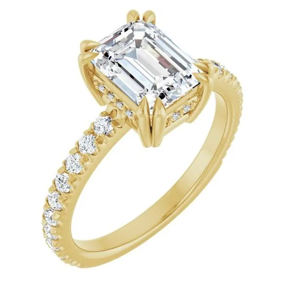 Double Claw-Prong Accented Engagement Ring Vulcan's Forge LLC KANSAS CITY, MO