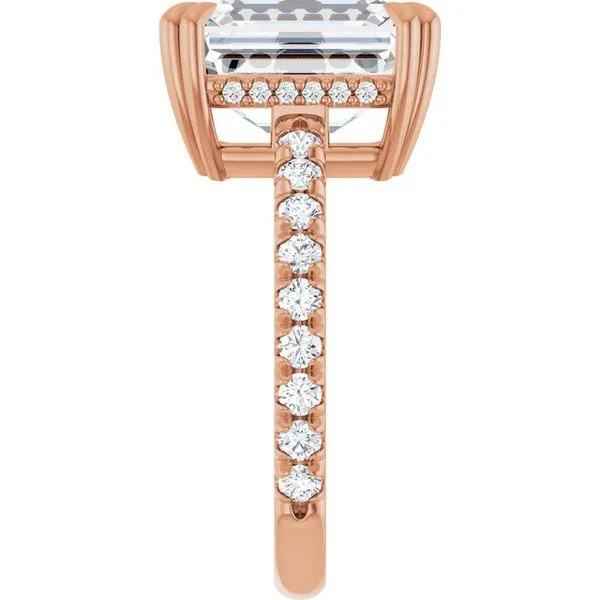 Double Claw-Prong Accented Engagement Ring Image 4 Raleigh Diamond Fine Jewelry Raleigh, NC