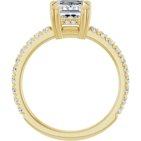 Double Claw-Prong Accented Engagement Ring Image 2 Northwood Jewelers Northwood, OH