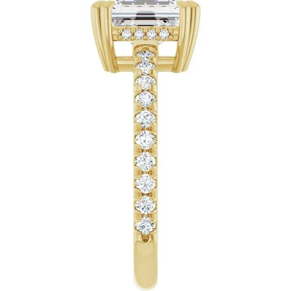Double Claw-Prong Accented Engagement Ring Image 4 Northwood Jewelers Northwood, OH