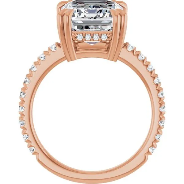 Double Claw-Prong Accented Engagement Ring Image 2 Vulcan's Forge LLC KANSAS CITY, MO