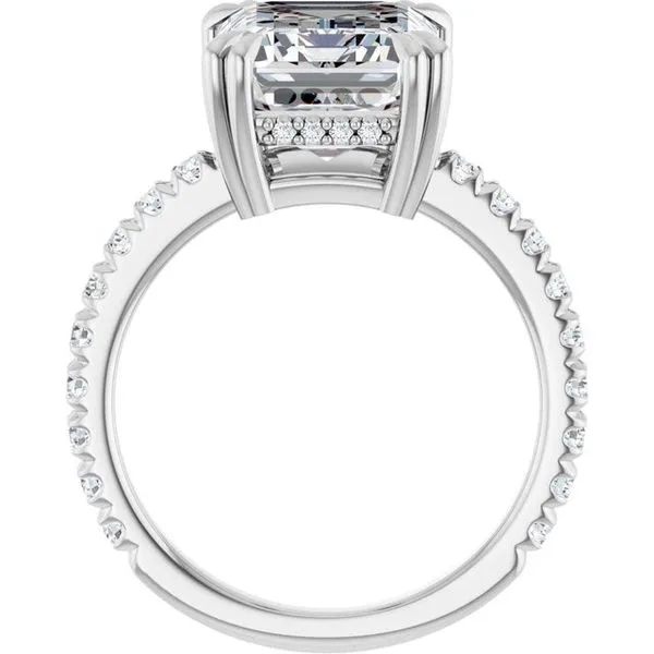 Double Claw-Prong Accented Engagement Ring Image 2 Don's Jewelry & Design Washington, IA