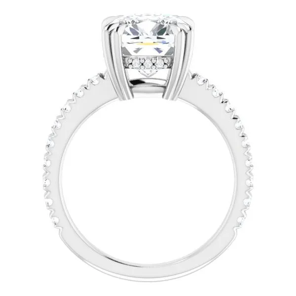 Double Claw-Prong Accented Engagement Ring Image 2 Raleigh Diamond Fine Jewelry Raleigh, NC