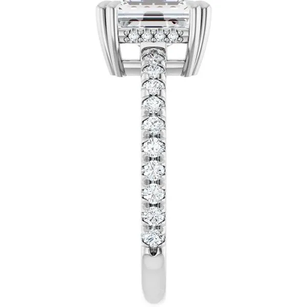 Double Claw-Prong Accented Engagement Ring Image 4 Natale Jewelers Sewell, NJ