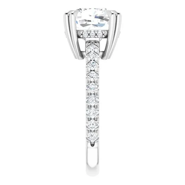 Double Claw-Prong Accented Engagement Ring Image 4 J. Thomas Jewelers Rochester Hills, MI