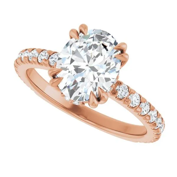 Double Claw-Prong Accented Engagement Ring Image 5 Paul James Jewelers Angels Camp, CA