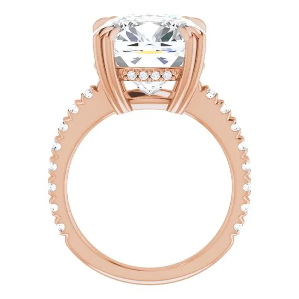 Double Claw-Prong Accented Engagement Ring Image 2 Jimmy Smith Jewelers Decatur, AL