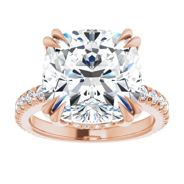 Double Claw-Prong Accented Engagement Ring Image 3 Shipley's Fine Jewelry Hampstead, MD