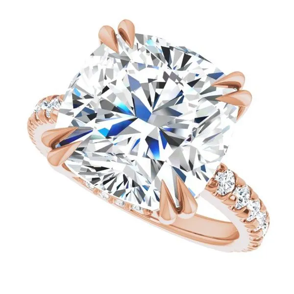 Double Claw-Prong Accented Engagement Ring Image 5 Michael Szwed Jewelers Longmeadow, MA