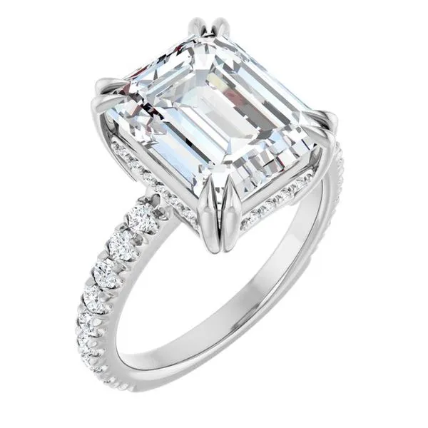 Double Claw-Prong Accented Engagement Ring Futer Bros Jewelers York, PA