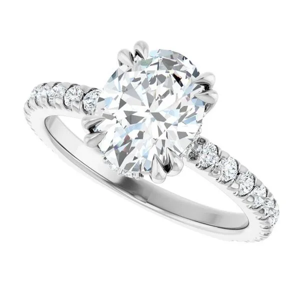 Double Claw-Prong Accented Engagement Ring Image 5 Jimmy Smith Jewelers Decatur, AL