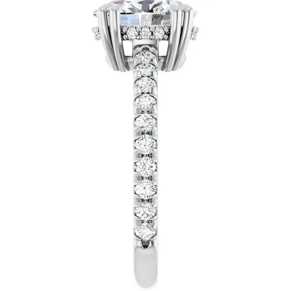 Double Claw-Prong Accented Engagement Ring Image 4 Northwood Jewelers Northwood, OH