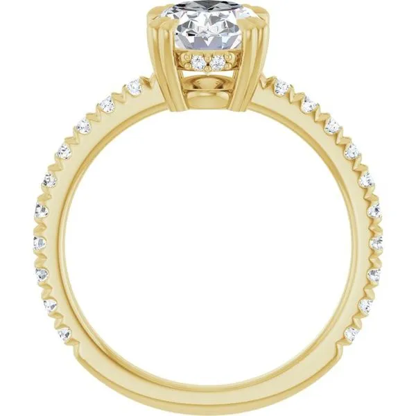 Double Claw-Prong Accented Engagement Ring Image 2 Raleigh Diamond Fine Jewelry Raleigh, NC
