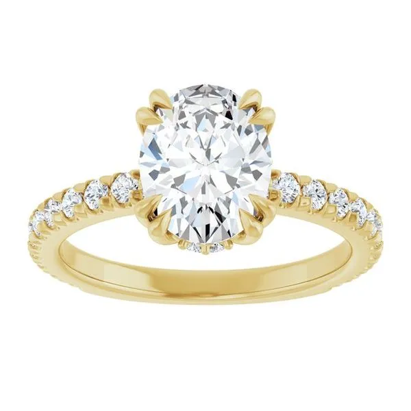 Double Claw-Prong Accented Engagement Ring Image 3 Jimmy Smith Jewelers Decatur, AL