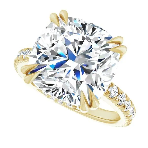 Double Claw-Prong Accented Engagement Ring Image 5 Futer Bros Jewelers York, PA