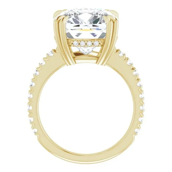 Double Claw-Prong Accented Engagement Ring Image 2 Clater Jewelers Louisville, KY