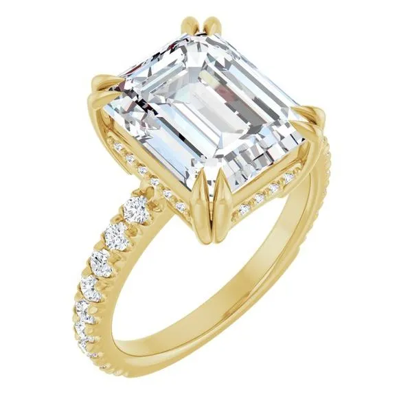 Double Claw-Prong Accented Engagement Ring Clater Jewelers Louisville, KY