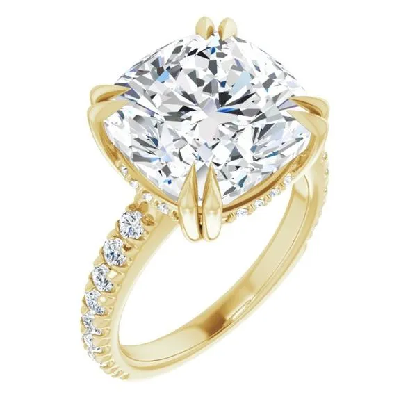 Double Claw-Prong Accented Engagement Ring Futer Bros Jewelers York, PA