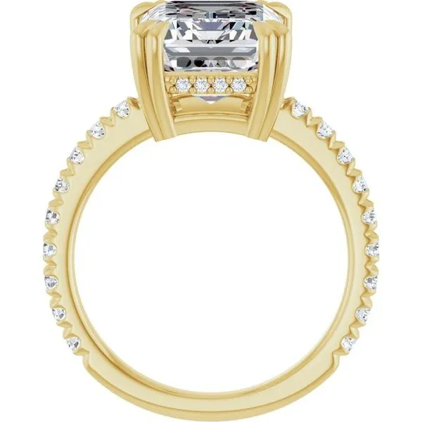 Double Claw-Prong Accented Engagement Ring Image 2 Vulcan's Forge LLC KANSAS CITY, MO