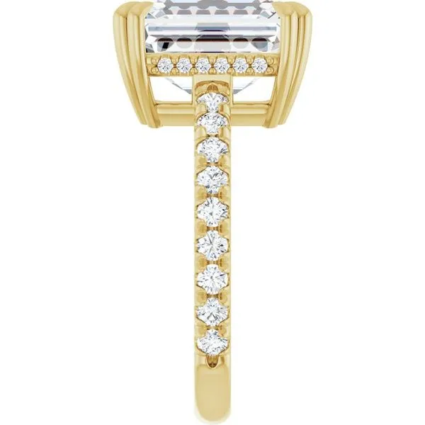 Double Claw-Prong Accented Engagement Ring Image 4 JF Jones Jewelers Rochester, NY