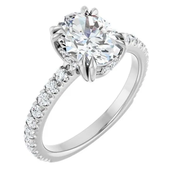 Double Claw-Prong Accented Engagement Ring Natale Jewelers Sewell, NJ