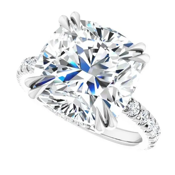 Double Claw-Prong Accented Engagement Ring Image 5 Clater Jewelers Louisville, KY