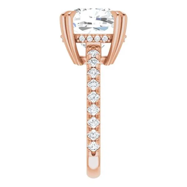 Double Claw-Prong Accented Engagement Ring Image 4 Raleigh Diamond Fine Jewelry Raleigh, NC