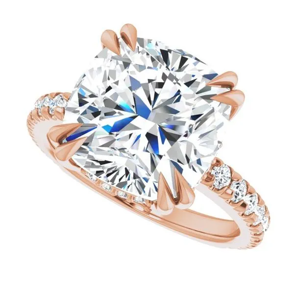 Double Claw-Prong Accented Engagement Ring Image 5 Morin Jewelers Southbridge, MA