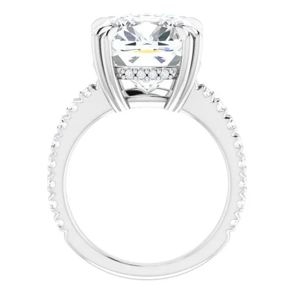 Double Claw-Prong Accented Engagement Ring Image 2 Clater Jewelers Louisville, KY