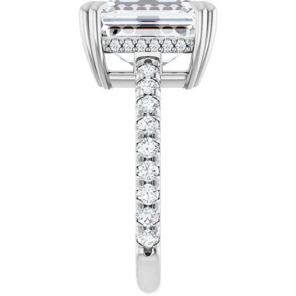 Double Claw-Prong Accented Engagement Ring Image 4 Don's Jewelry & Design Washington, IA